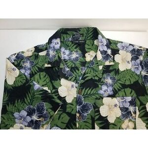 George‎ Classics Mens Relaxed Fit Hawaiian Short Sleeve Shirt Button Up Medium